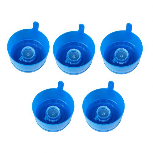 5/10 Pcs Jug Caps Herbruikbare Zuiver Water Mineraalwater Emmer Deksel Non Spill Anti Splash Water Dispenser Cap water Fles Afdichting Deksel: 5pcs Blue