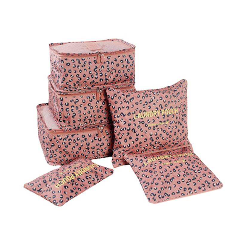 6 pièces ensemble de sacs de rangement de voyage pour vêtements organisateur bien rangé armoire valise pochette organisateur de voyage sac étui chaussures emballage Cube sac: Gris clair