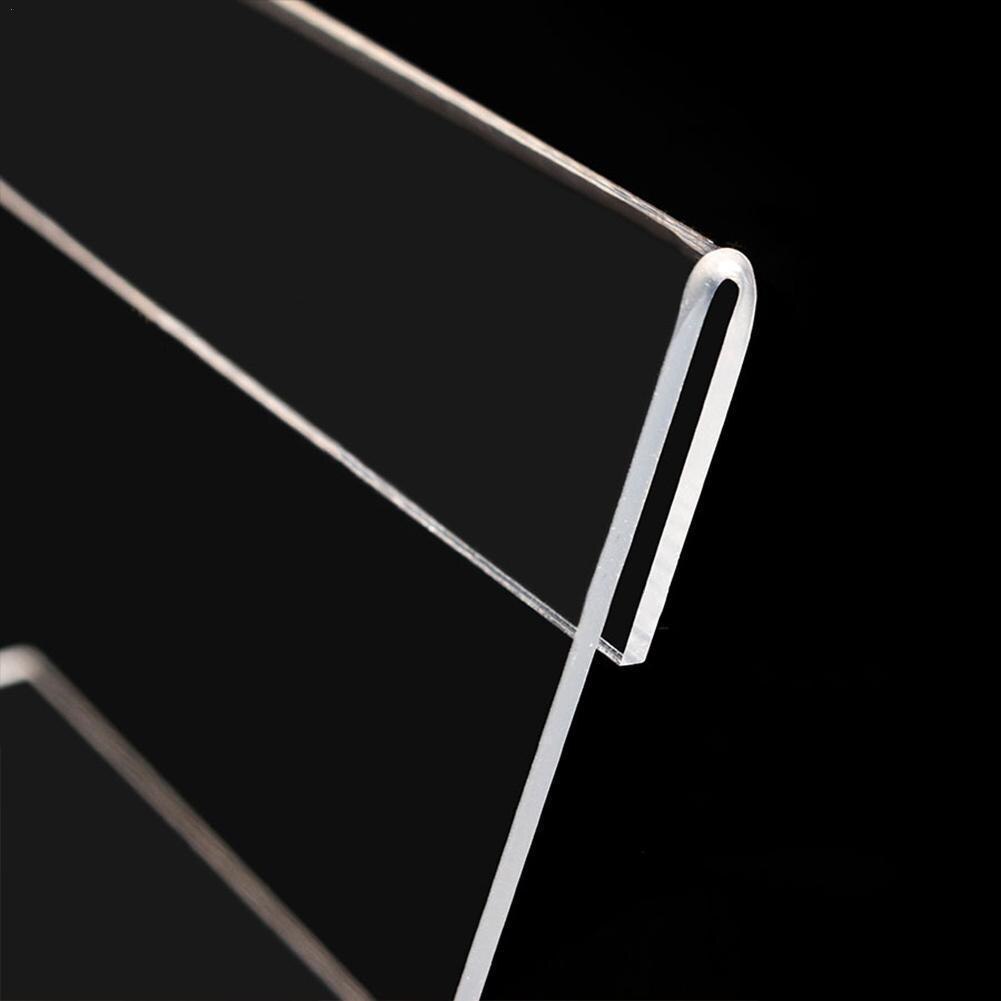 Acrylic T 1.3mm Clear Plastic Desk Sign Label Frame Holder Frame Card Tag Stand Label Acrylic Paper Display Price Holders B5P2
