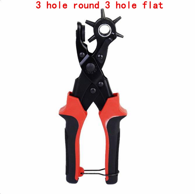 Leather Belt Eyelet Hole Punch Pliers Heavy Duty Band Revolving Puncher: B
