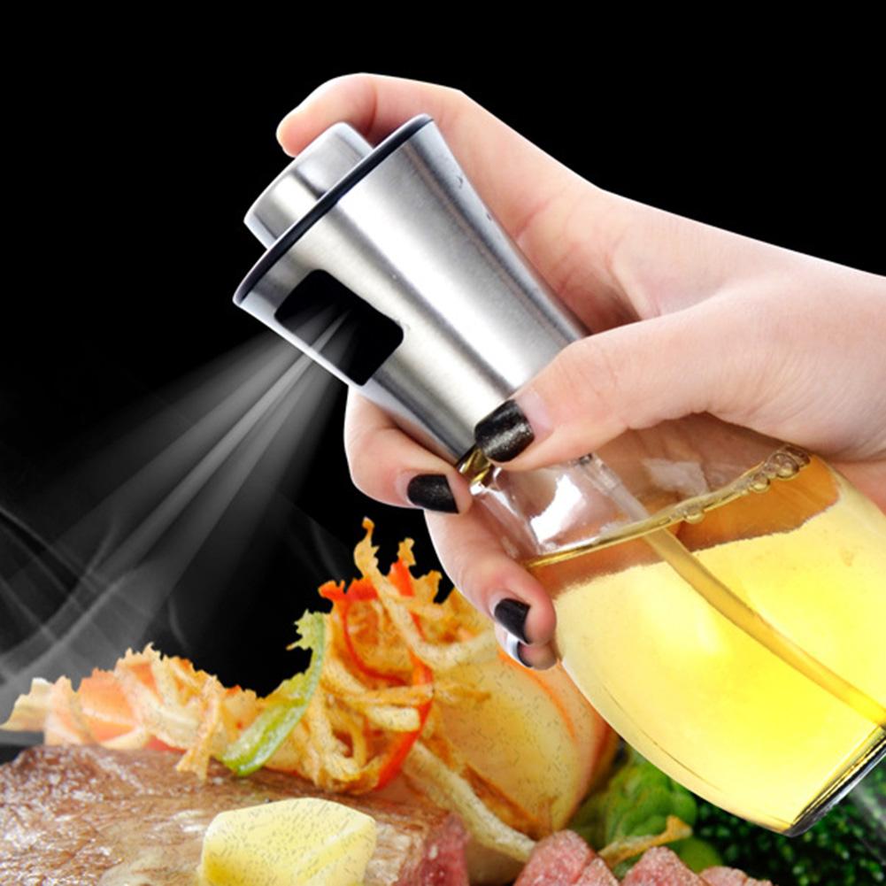 Vaporisateur d'huile d'olive verre | Verre étanche, vaporisateur d'huile d'olive, bouteille vide, bouteille de vinaigre, distributeur d'huile, cuisine Barbecue pulvérisateur