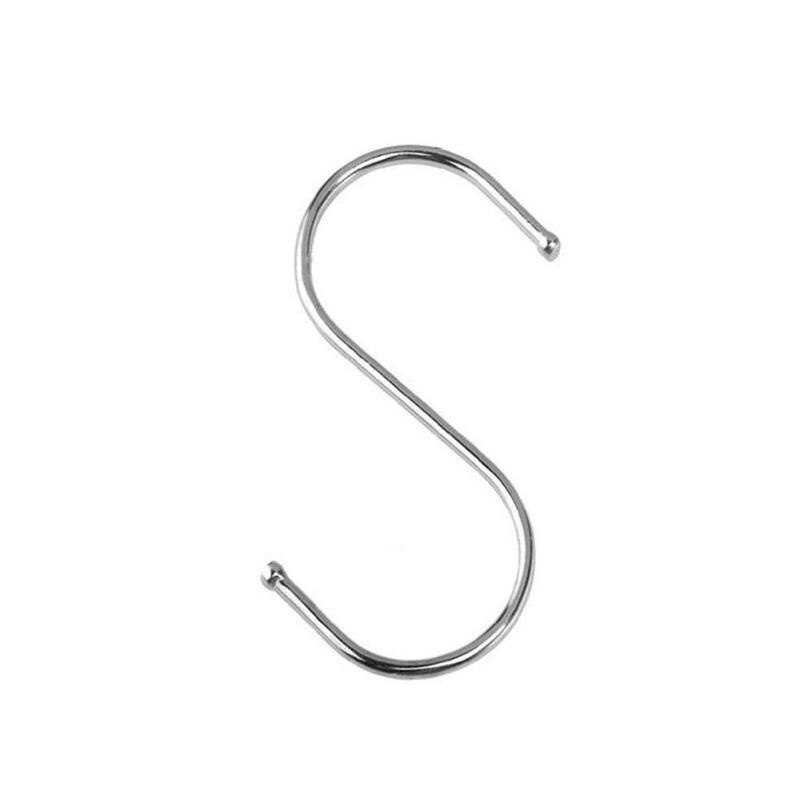 5pcs Hanger Hook Kitchen Hook Steel S Hook Bedroom Organizer Multi-function Railing S Clasp Holder Hooks Hanging Tools: 4 inch