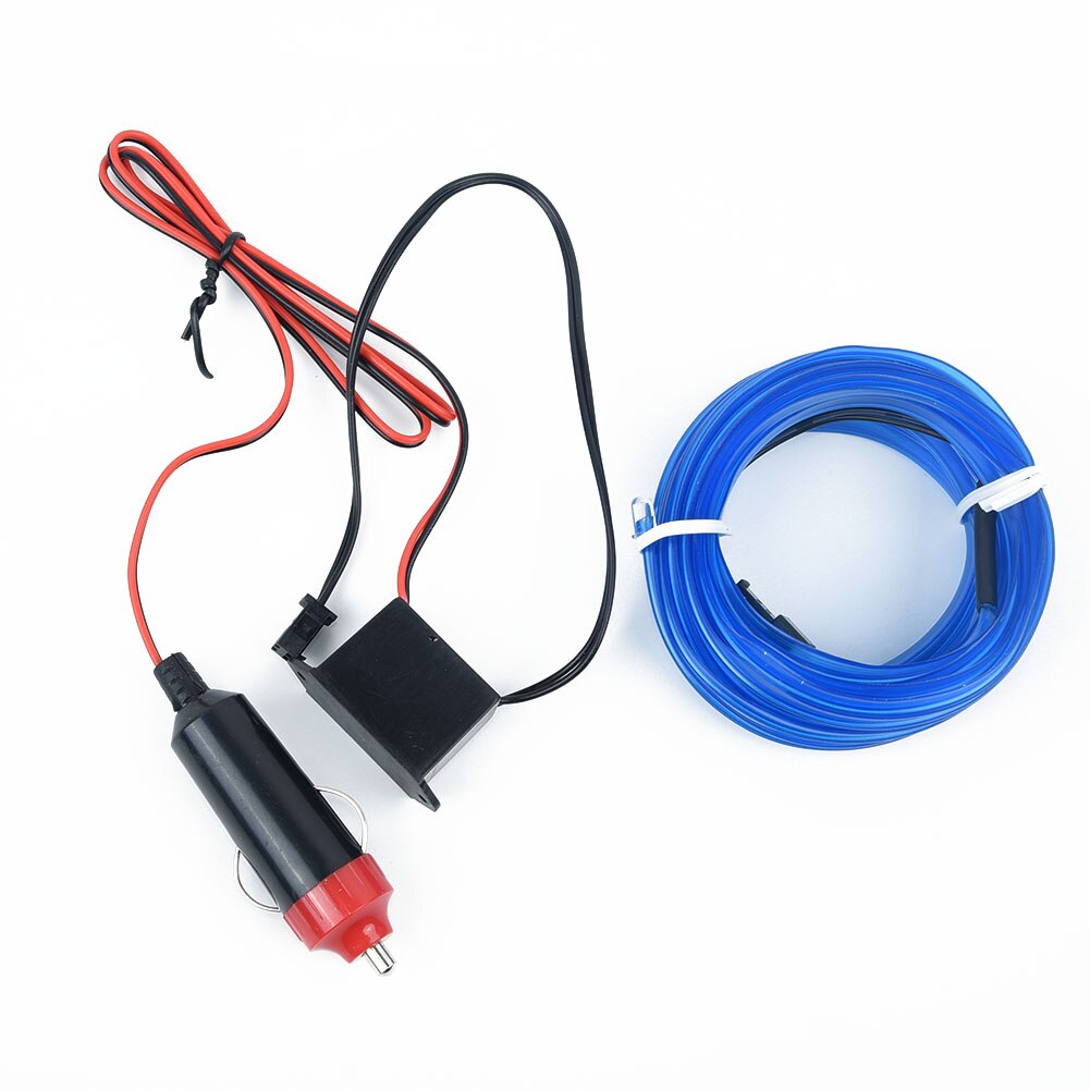 Auto Led Verlichting 4 Meter Lamp Heldere Blauwe Decoratie Middenvoor Charger