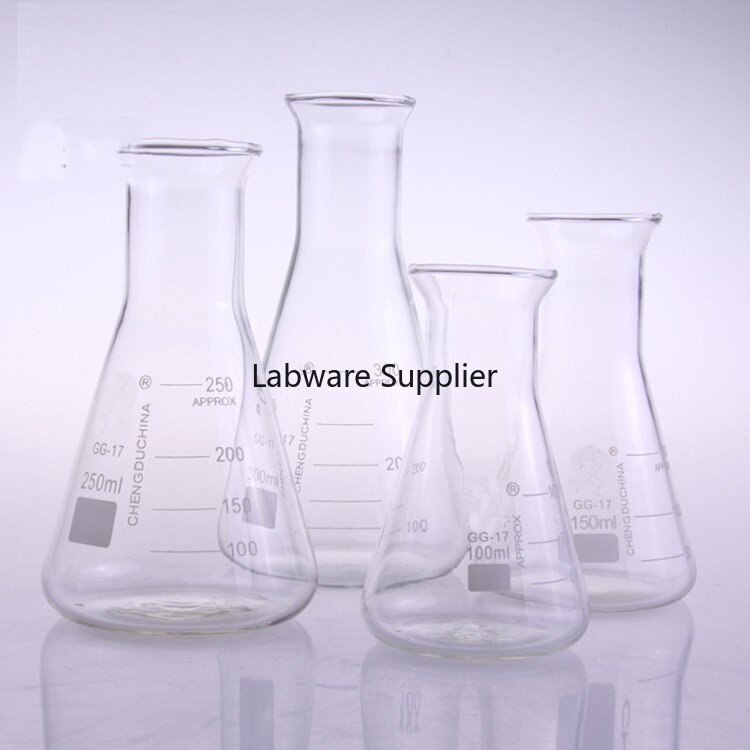 1pc conische glazen kolf Erlenmeyer Glazen Kolf Laboratorium gebruik driehoek glazen kolf GG-17 hoge borosilicaatglas