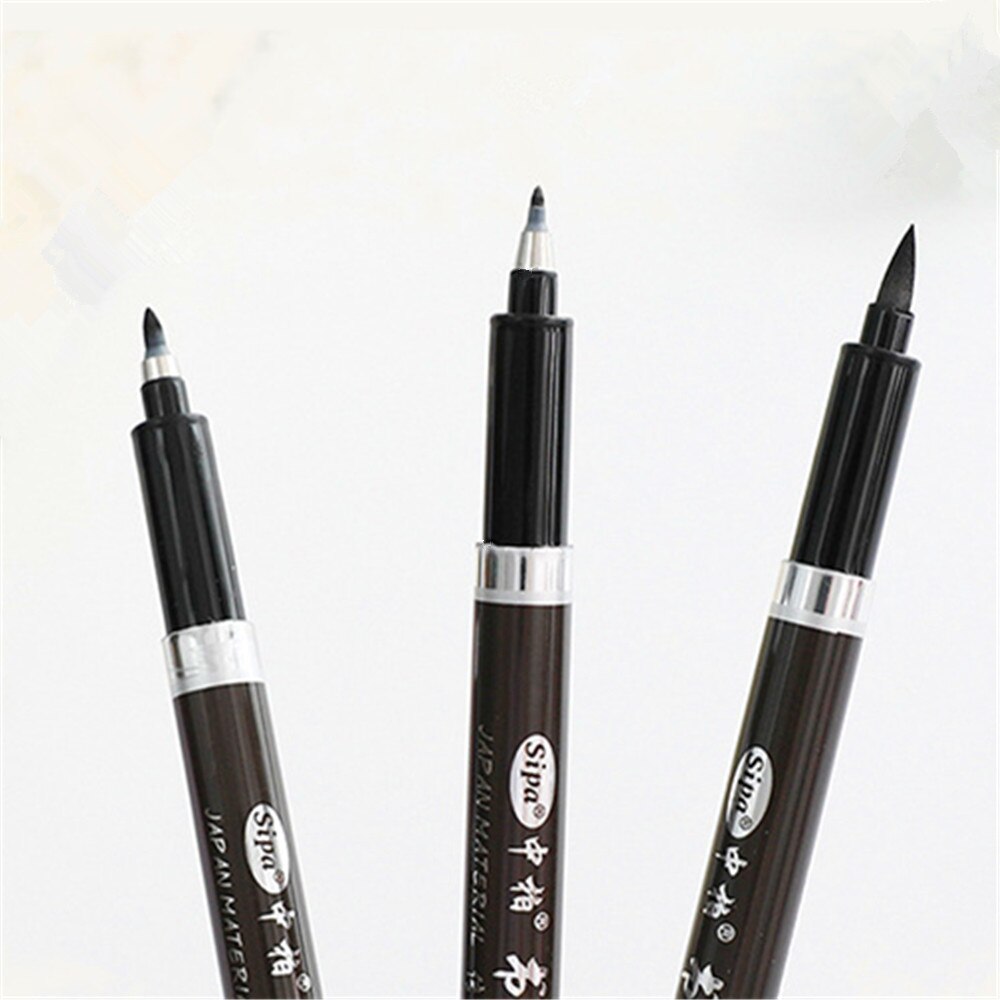 3pcs Calligraphy Brush pens for signature Chinese words learning Stationery Office school supplies caligraphy pen