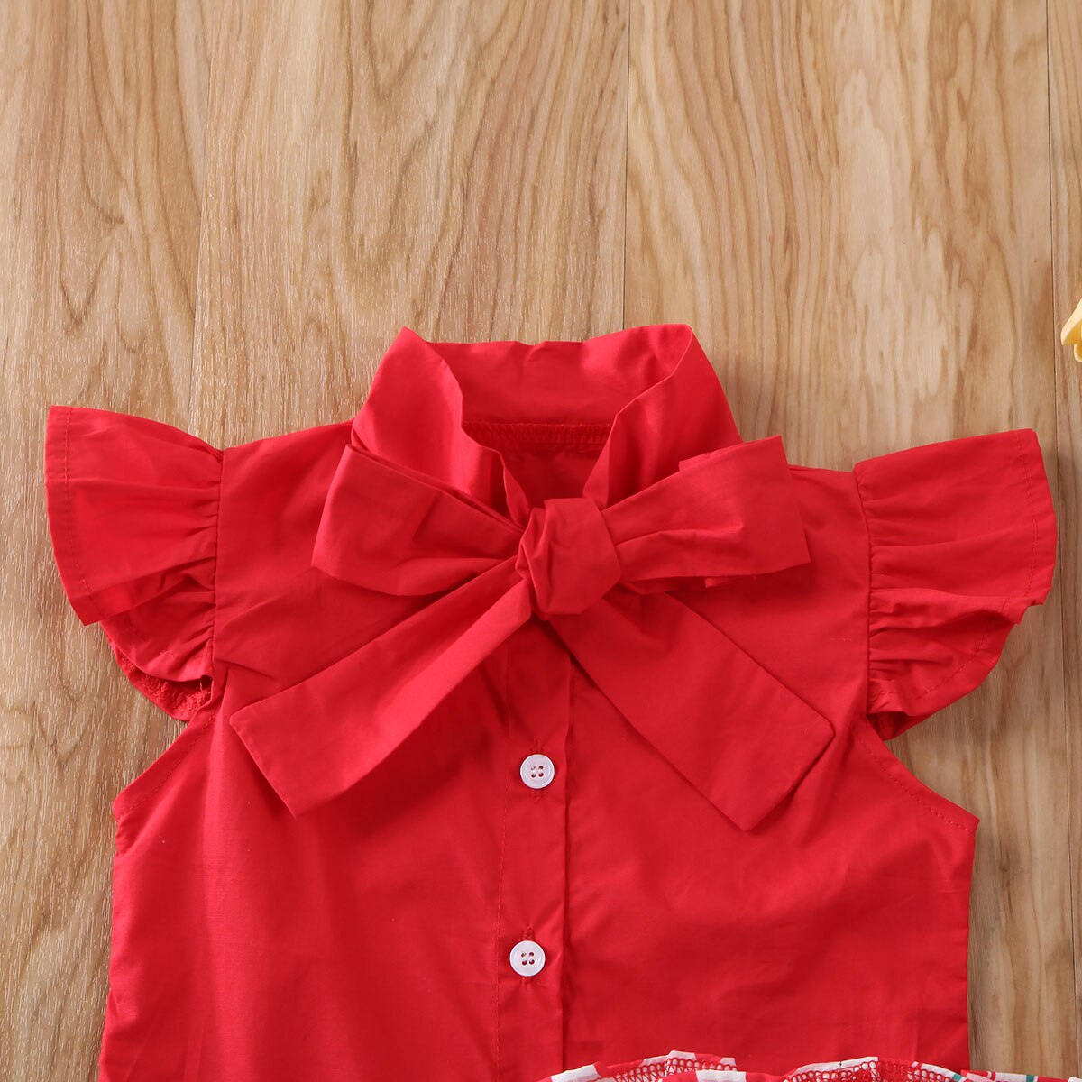ropa de bebé de verano 1-6T niño chico bebé niña rojo sólido camisa sandía pantalones cortos traje ropa 2 uds de Braga