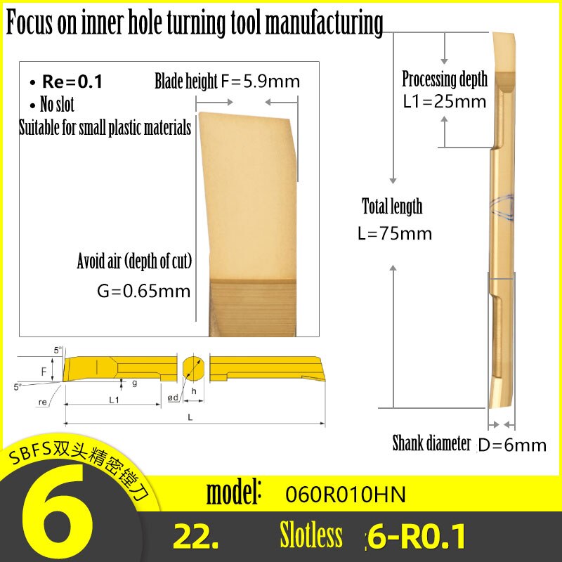 3-R0.05-0.8 small aperture boring tool, reaming boring tool, blind hole turning tool, used for lathe cutting tool, milling tool
