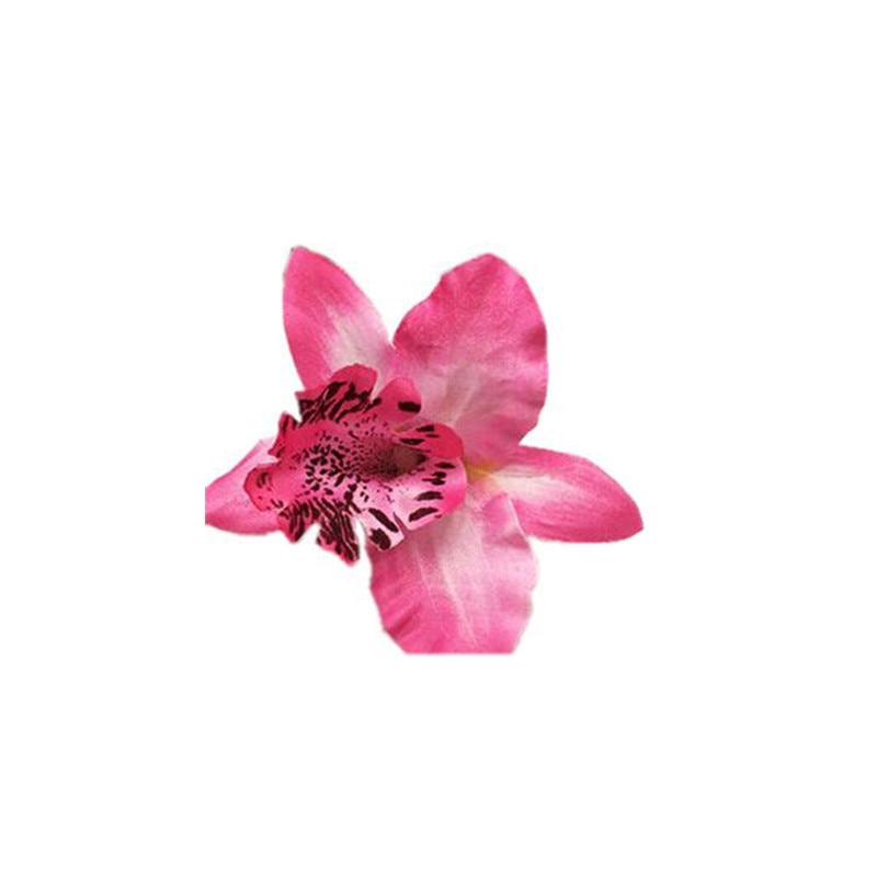 Free Women Summer Bohemia Beach Thai Lily Orchid Flower Hair Clip Bridal Wedding Headwear Ornaments Accessories: Pink