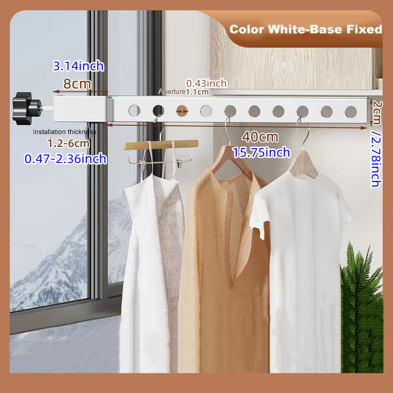 Perchero de ropa negro giratorio plegable, perchas para ropa, colgador montado en la pared, tendedero, ahorro de espacio, organización de ropa de aluminio: Bronce