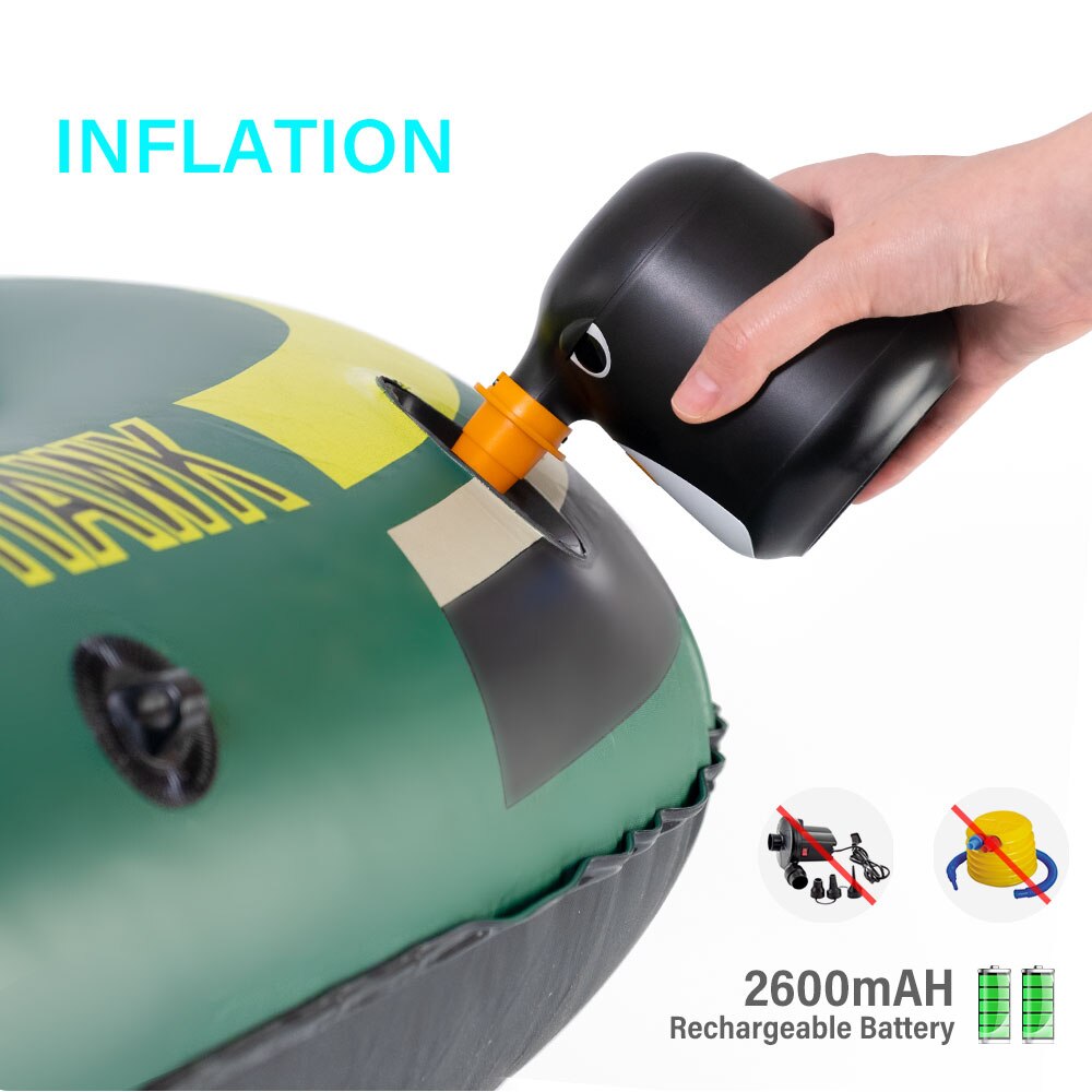 CYCPLUS Portable Pump Air Compressor Electric Inflator 4000mha Rechargeable for Inflatable Boat Mattress Swiming Ring Raft Bed