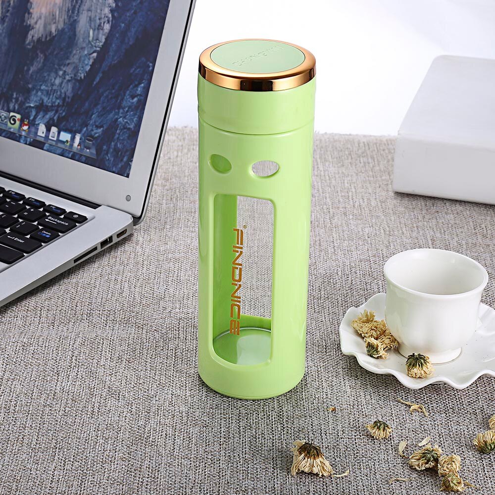 Nouvelle bouteille d'eau en verre 350ML belle bouteille d'eau de thé modèle