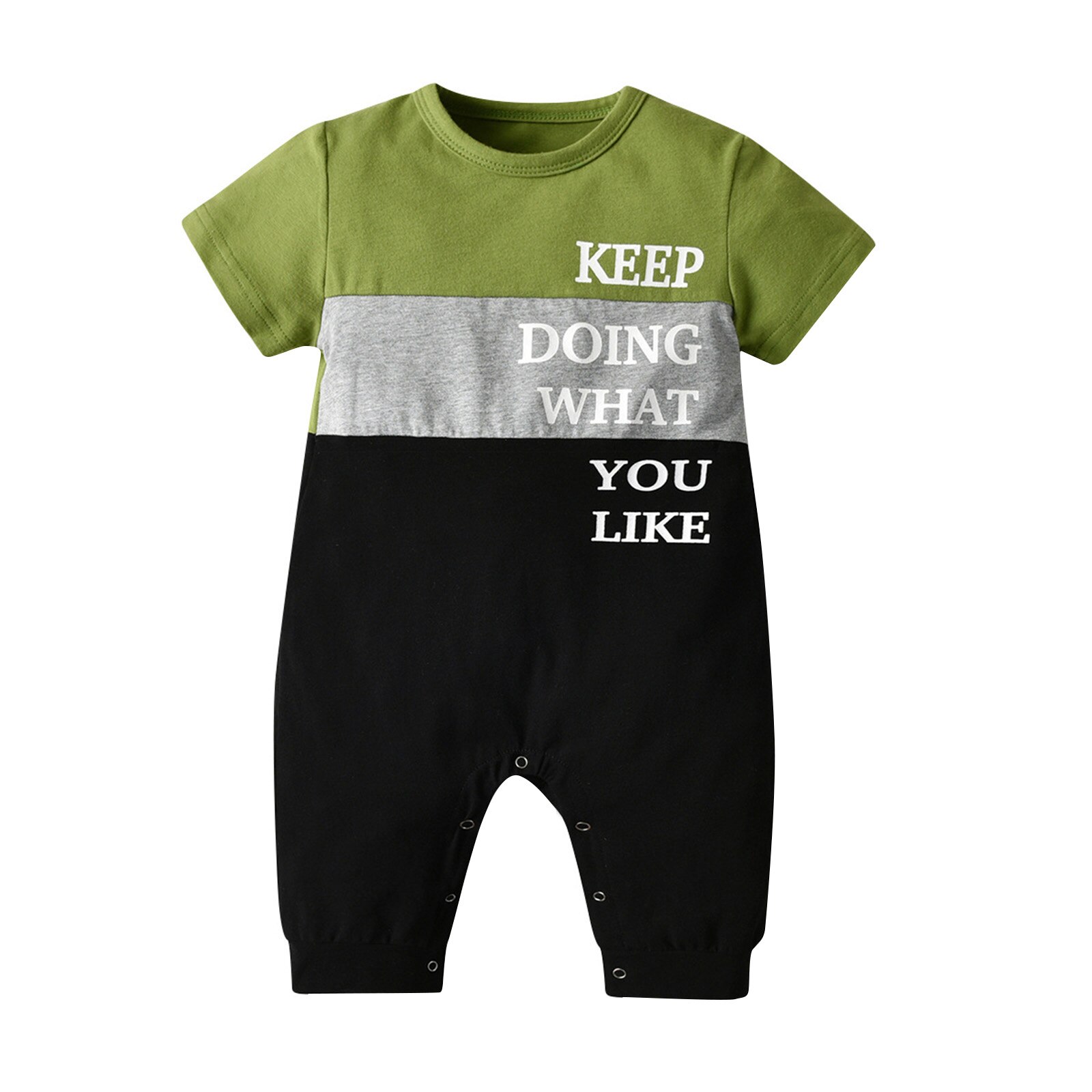 0-24M Newborn Baby Boys Short Sleeve Letter Print Romper Stylish Romper for Kids Boys