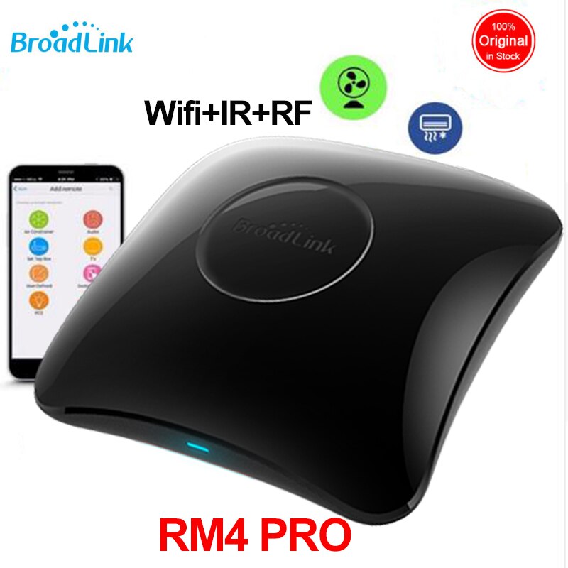Broadlink  rm4 pro wifi ir rf smart home remote control wireless universal remote via broadlink work with alexa google home