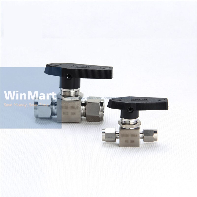 1PC Compression fitting shut off Ball Valve 915 PSI 304 Stainless Steel Fit For 16mm O/D Tube