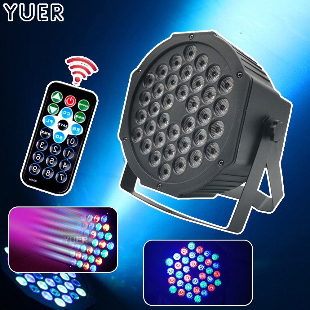ledet par lys rgb 36 x 3w diskotek vask lys utstyr 3 /7 kanaler dmx 512 ledet uplights dj parti scene lyseffekt lys