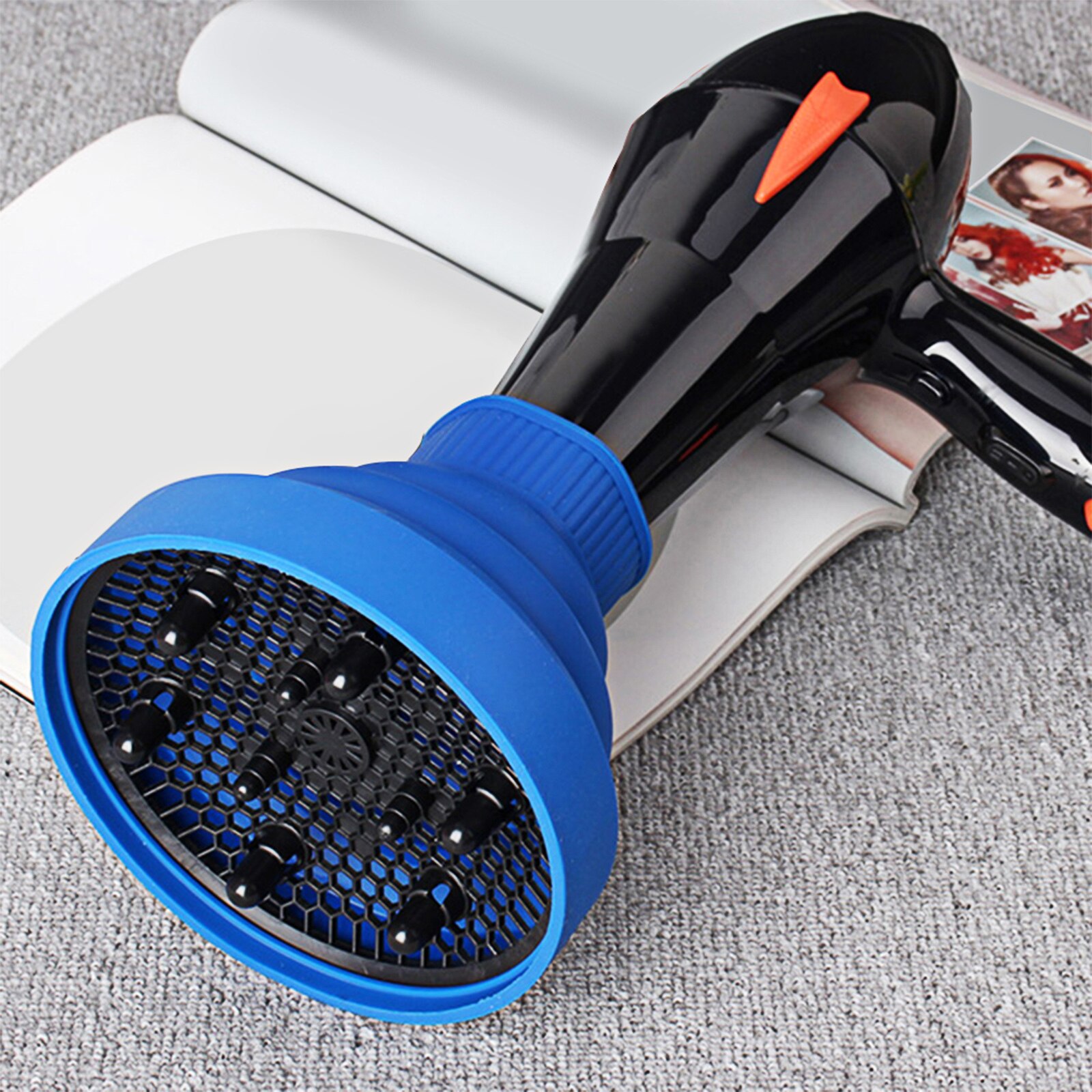 Universal Hair Diffuser Adaptable Foldable Portable Blow Dryers Cap for Curly Wavy Hair Barber Styling Tools