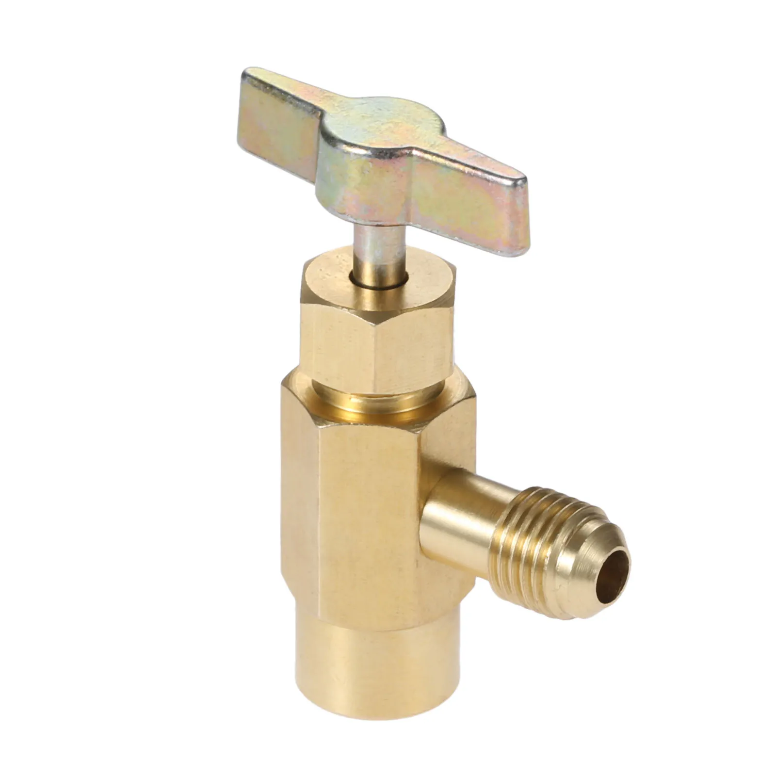 1pc messing  r12 r22 r134a dåse konisk dispenser til selvforseglende ac kølemiddel flaskeåbner ventil gevind 7/16 &quot; -28 unf