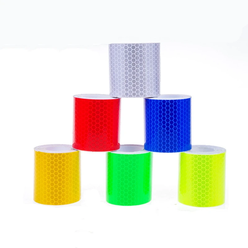 Cinta reflectante de 5cm x 3m para coches, camiones, motocicletas, Reflector de luz de advertencia, tira de de seguridad, pegatina protectora automática