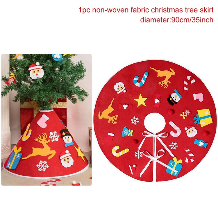 Qifu Kerstboom Rok Rode Plaid Ronde Tapijt Kerst Decoraties Voor Thuis Vloermat Jaar Kerstboom Rok navidad: Red Tree Skirt