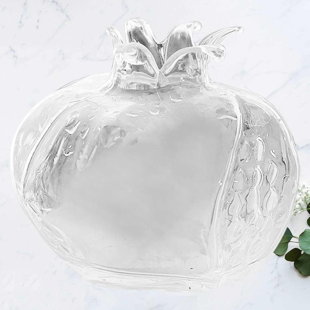 High Borosilicate Glass Flower Pot Flower Container Pomegranate Shape Flower Vase Desktop Decorative Vase for Home A50