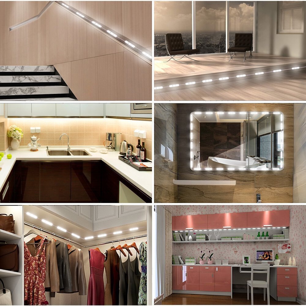 USB LED Mirror Lights Dimmable Touch Control Lights Strip Makeup Lighting For Vanity Table Bathroom Mirror USB LED Mirror Light