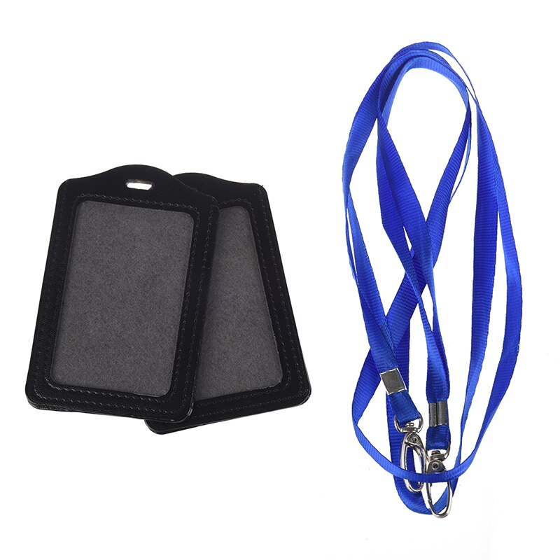 SODIAL(R) porte-Badge d'identité d'affaires en simili cuir 2 pièces