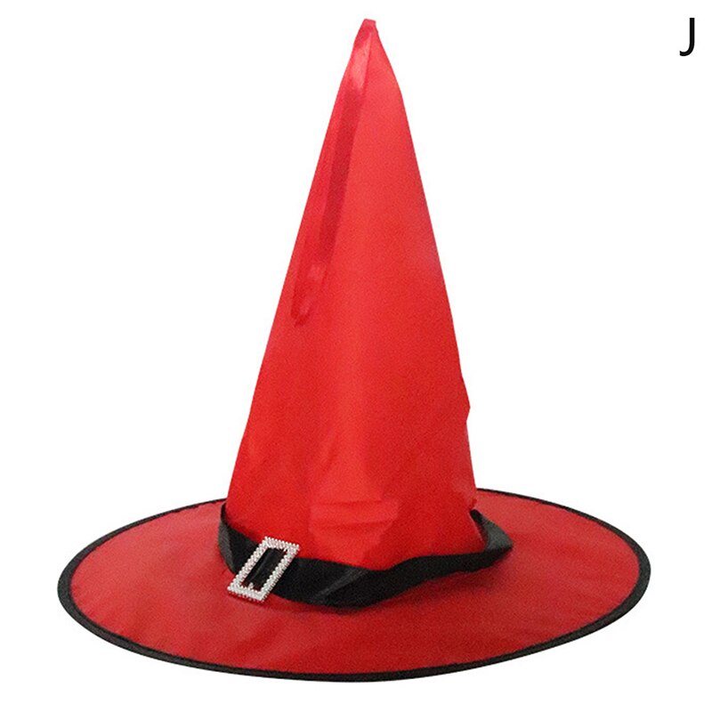 1pcs Halloween Witch Hat Glowing Witches Hat Hanging Halloween Home Party Decor Suspension Tree Glowing Hat Cosplay Costume: J no LED Light