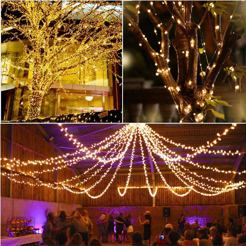 7M/12M/22M/32M lumière solaire extérieure jardin fée chaîne lumière Led scintillant lampe étanche pour noël Patio arbre fête
