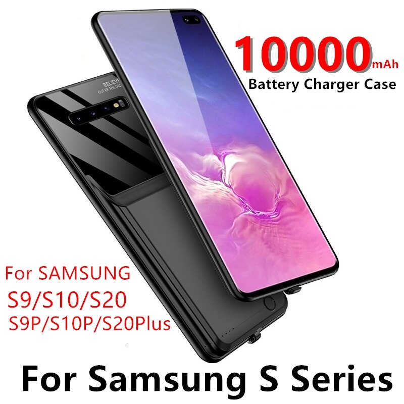 10000 mAh Mit linie Power Bank Ultra-dünne batterie ladegerät fall Für Samsung Galaxy S20 S20 + Plus S8 s9 S10 Plus S8 Plus Batterie