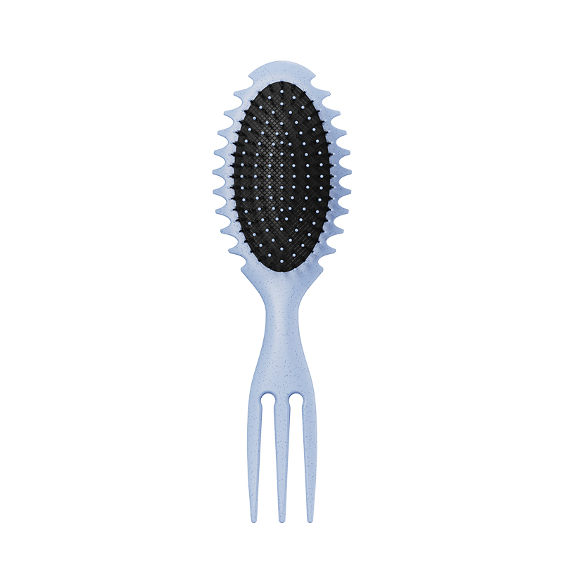 Salon Home Styling Comb Curl Defining Bounce Hair Brush Barbershop Boar Bristle Comb Detangling Shaping Hairbrushes: Blue