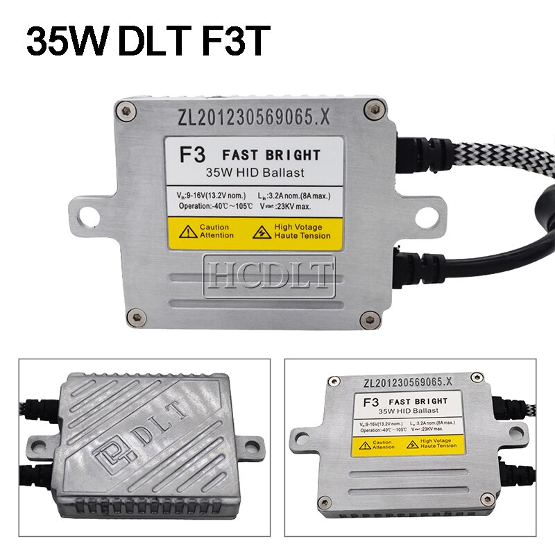 HCDLT 1X AC 35W DLT F3T Xenon HID Ballast 12V Car Light Fast Start Reactor Xenon DLT F3 HID Digital Slim Ballast Block Ignition