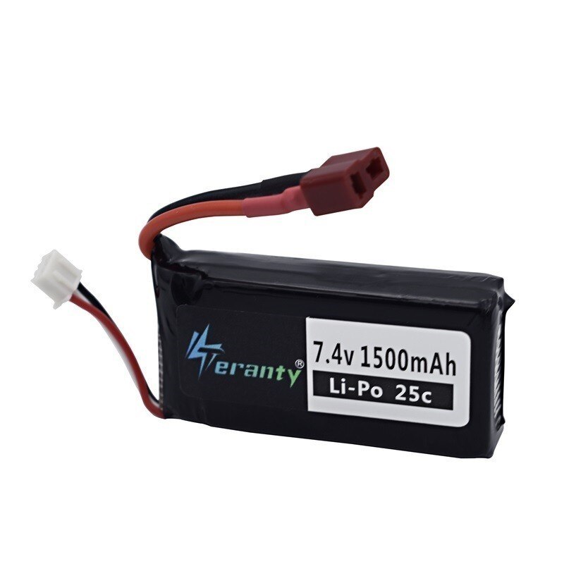 Opgradering 4000 mah 5000 mah 7.4v lipo batteri til wltoys 12428 12423 rc reservedele til bil 7.4v 2500 mah batteri /1500 mah batteri 903480: Rød