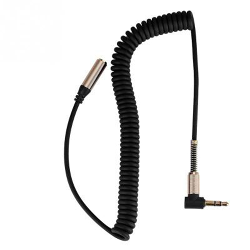 3.5Mm Aux Audio Verlengkabel 3.5 Jack Man-vrouw Audio Extender Kabel Intrekbare Kabel: Black