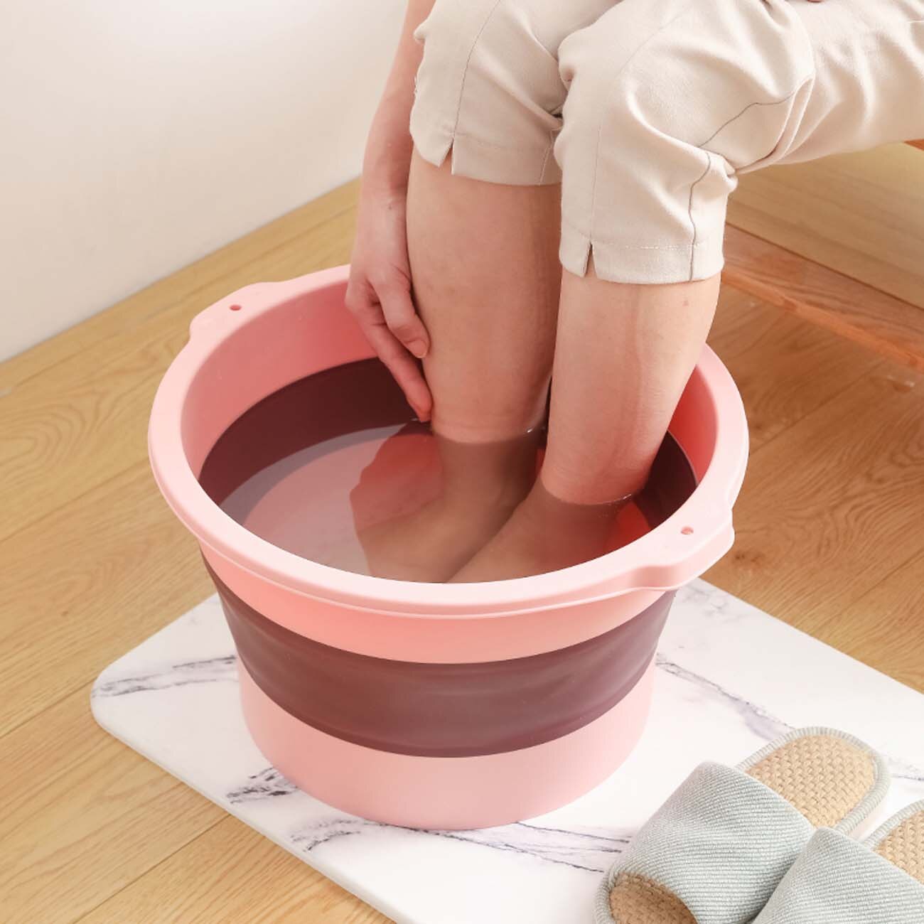 Foldable foot bath bucket household massage foot bath bucket plastic portable foot bath artifact
