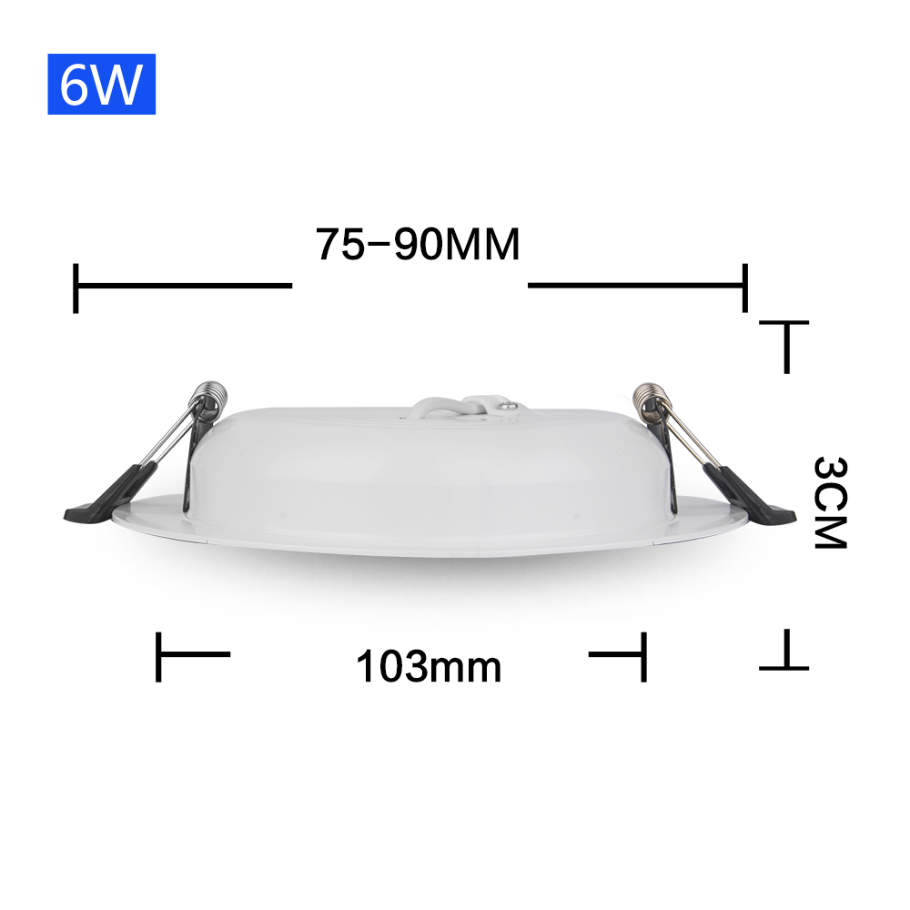 Dc 12 V Led Downlight 3W 6W 9W 12W 15W 18W 36W Led plafond Inbouw Grid Aluminium Ronde Lamp Spot Licht Voor 12 Volt: natuurlijk licht / YELLOW