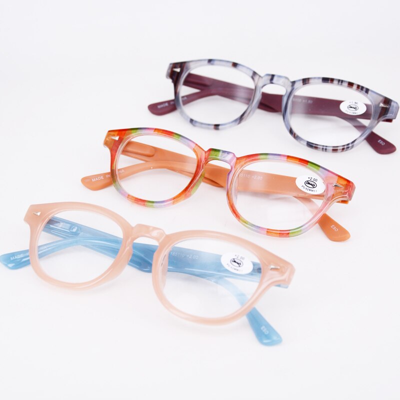 Damesleesbril blauw roze met etui en doekje korting ovaal dames optisch montuur glas