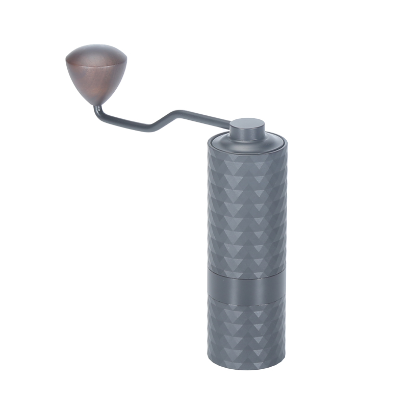 Upgrade handmatige koffiemolen CNC professioneel roestvrij staal diamant verstelbaar handmatig braam koffiebonen malen: Black