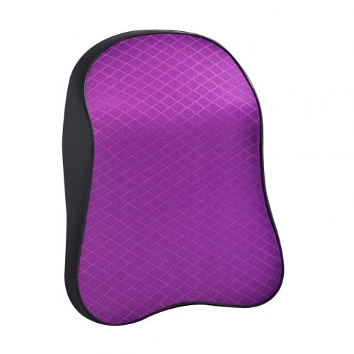 Space Memory Foam Travel Headrest Cushion Pad Car Head Pillow Lumbar Support: Purple Headrest