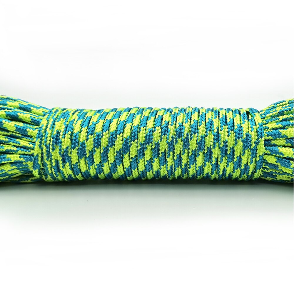 Cordón de paracaídas sólido de 3mm, cuerda Mil Spec tipo un hebra, escalada, Camping, equipo de supervivencia, Paracord: YELLOW / 20 m