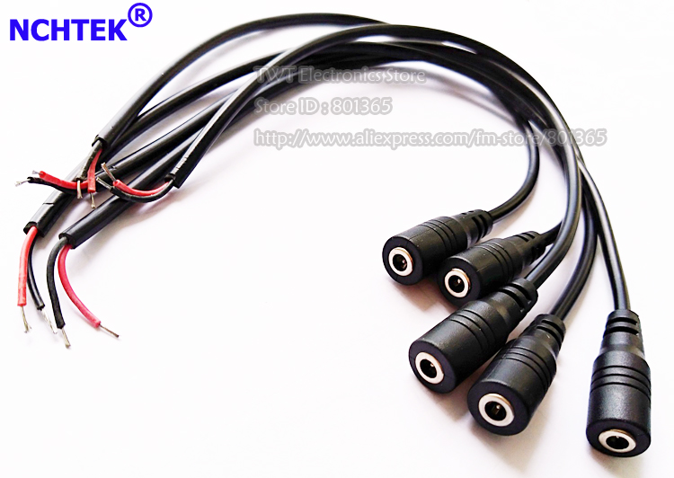Nchtek Dc 3.5X1.35 Mm Vrouwelijke Kabel Adapter Connector Cord Jack Voor Mobiele Power,3.5/1.35 Dc Vrouwelijke Pigtail/6 Pcs