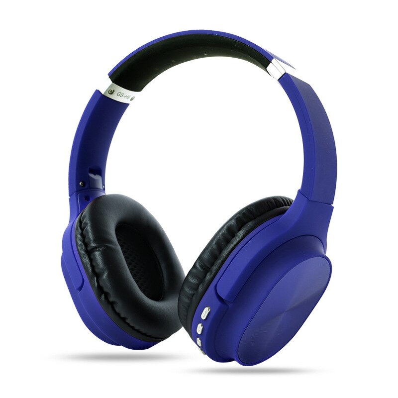 GS-H8 Wireless Bluetooth 5.0 Foldable Gaming Headset Headphone Support TF Card Hybrid Technology Volume Control Earbuds: blue