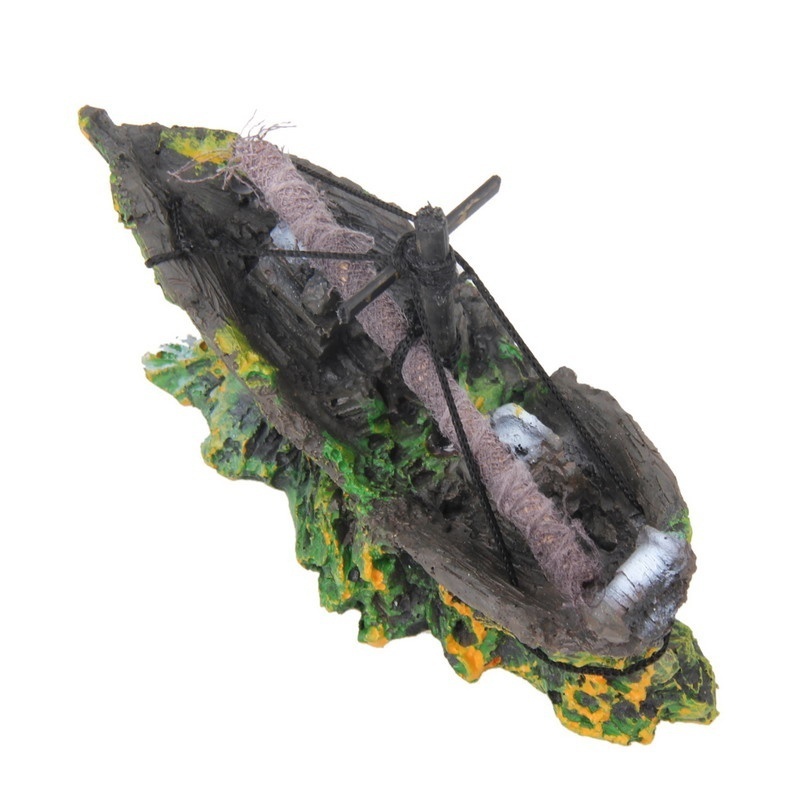 Décorations d'aquarium de poissons, bateau de Pirate de paysage, bateau de démêlage, en résine Vintage, accessoires d'aquarium de bateau, décorations pour la maison