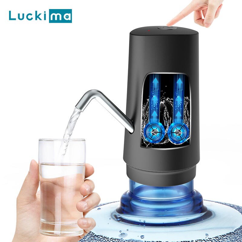 Mini Automatische Water Fles Pomp Dubbele Pompen Krachtige Usb Opladen Gallon Water Dispenser Home Office Accessoires