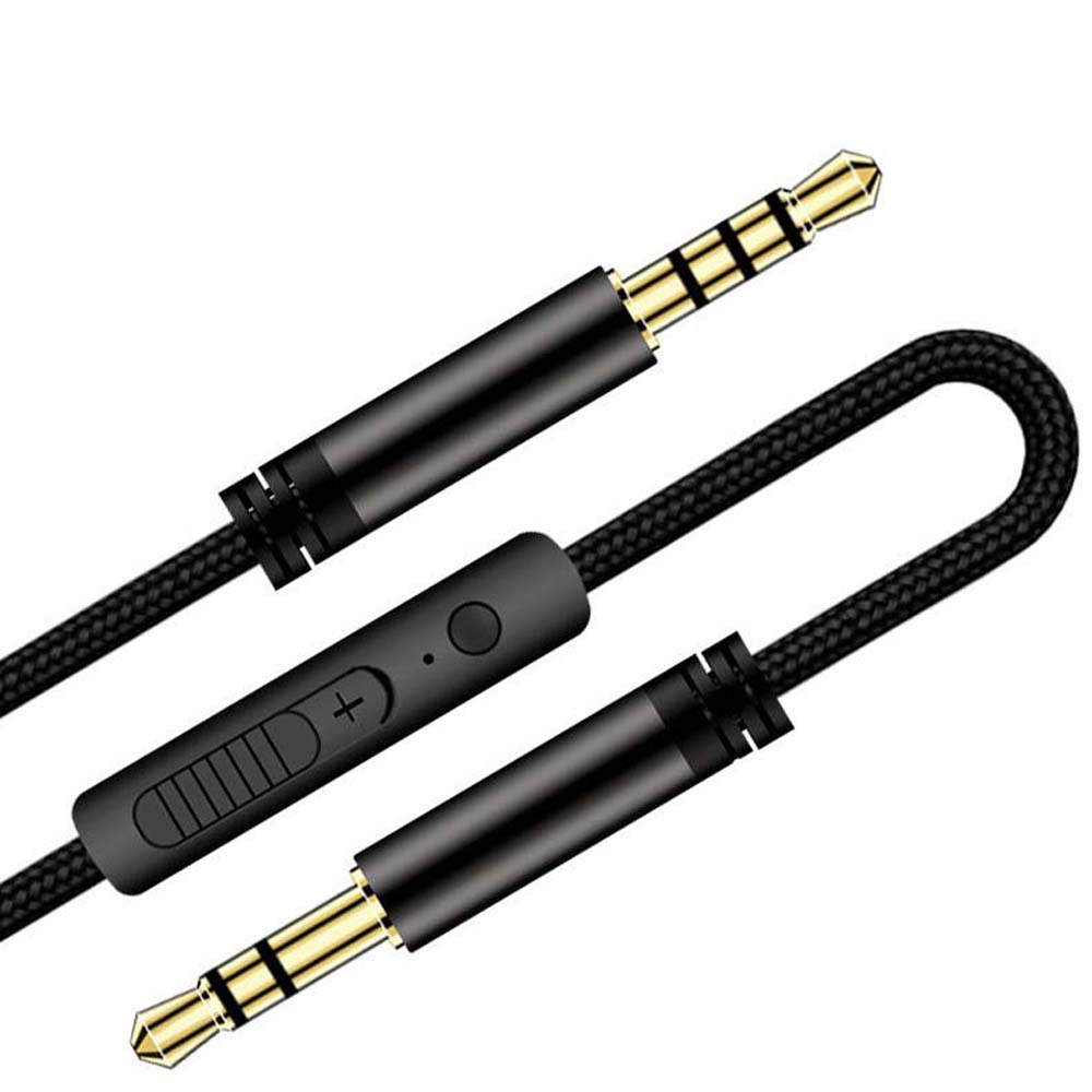 Kabel 3,5 mm naar jack 3,5 mm luidsprekerlijn met microfoon Volumeregeling Hoofdtelefoonsnoer Audiokabel Aux-kabel Auto Aux-snoer Audiodraad
