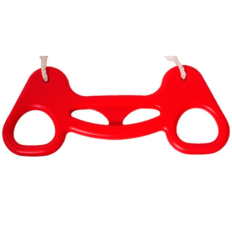 3 färger barn utomhus trapets bar pull up gym ringar multifunktion plast sport ring gunga: Röd
