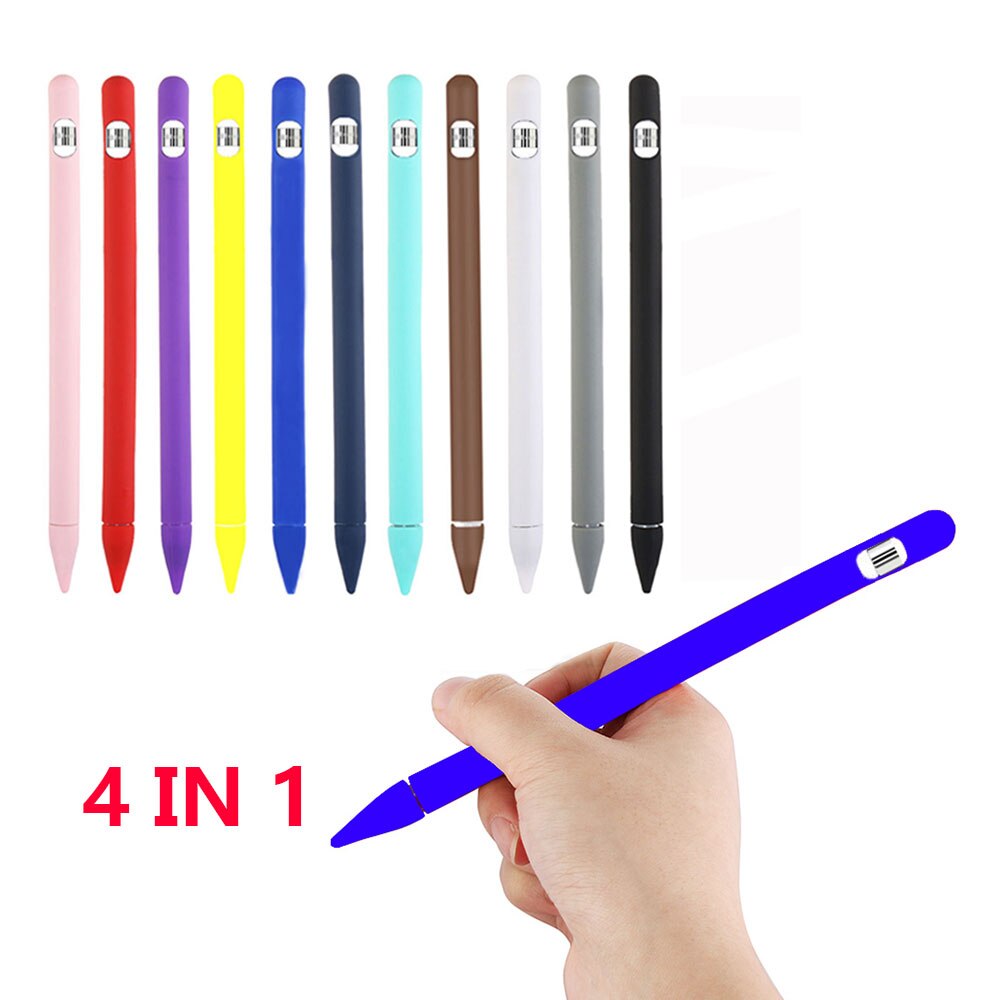 Funda protectora para Apple Pencil 1, funda de silicona blanda de colores Compatible con iPad, tableta, lápiz táctil