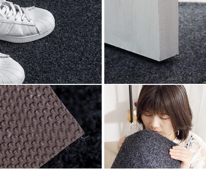 Dörrmatta inomhus, slitstark och dammsäker, halkfri dörrmatta för ytterdörr inuti golvet smutsfångare entrématta