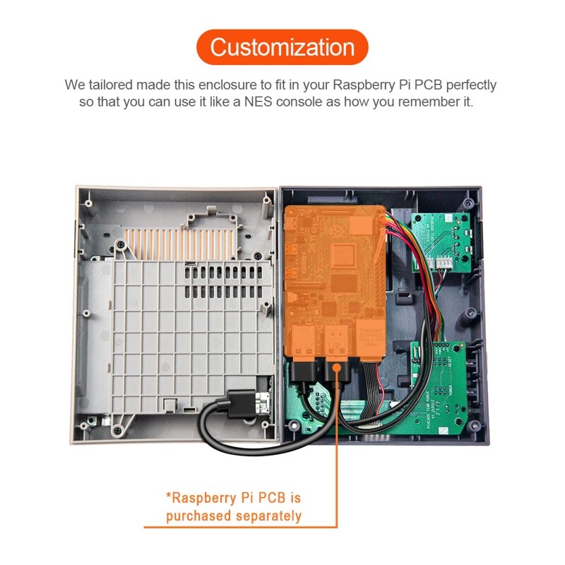 H052 Retroflag Pi 4 Case Nespi 4 Behuizing Shell + Ssd Case &amp; Schroevendraaier Met Functionele Power En Reset Knoppen voor Raspberry Pi