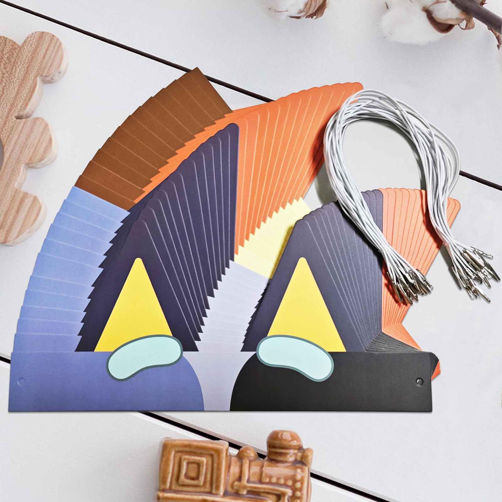 24 Uds. Diadema con orejas de perro, sombreros de de cumpleaños de perro azul, corona de de papel azul y naranja para niños, niñas, cachorros, tema de perro, nacimiento