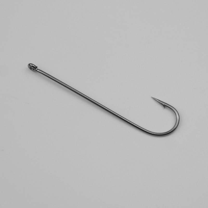 Carlisle bulk long handle hook with extra long tube pay sea fishing hook with barb oblique mouth eel, mackerel, pomfret hook